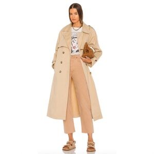 RE/DONE 70s Ultra High Rise Stove Pipe Jeans In Washed Khaki Size 27